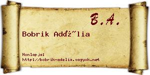 Bobrik Adélia névjegykártya